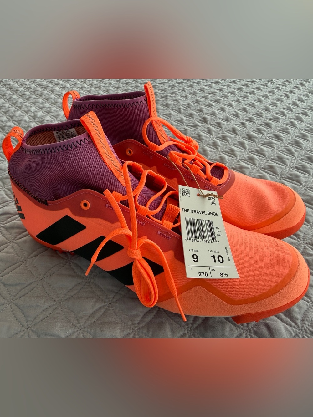 Adidas The Gravel Cycling Shoe Beam Orange/Lilac Men's 9 / Women's 10 GX1665 New